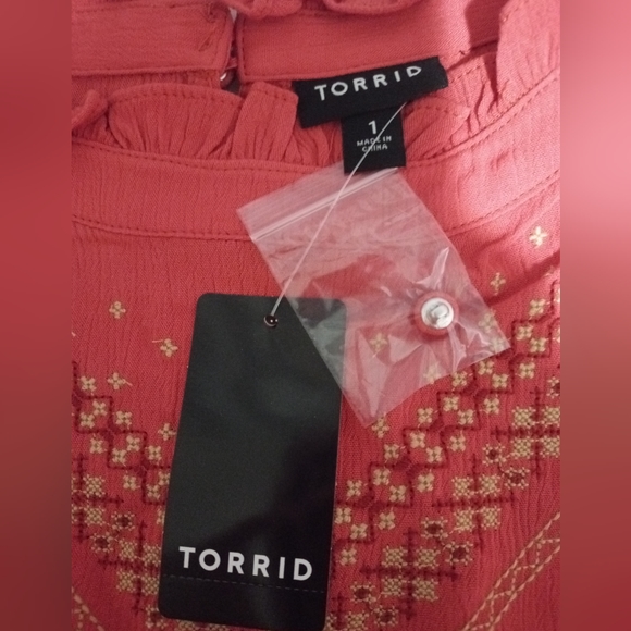 Torrid: Women's Blouse "Baked Apple"​​ 1/1X - Picture 4 of 9